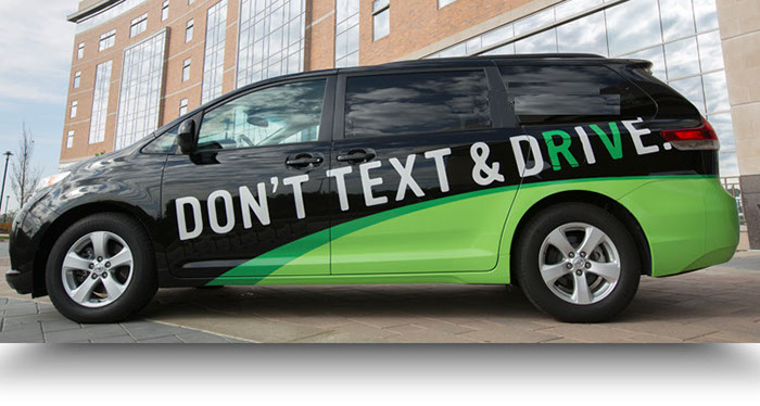 Don't Text & Drive campaign vehicle